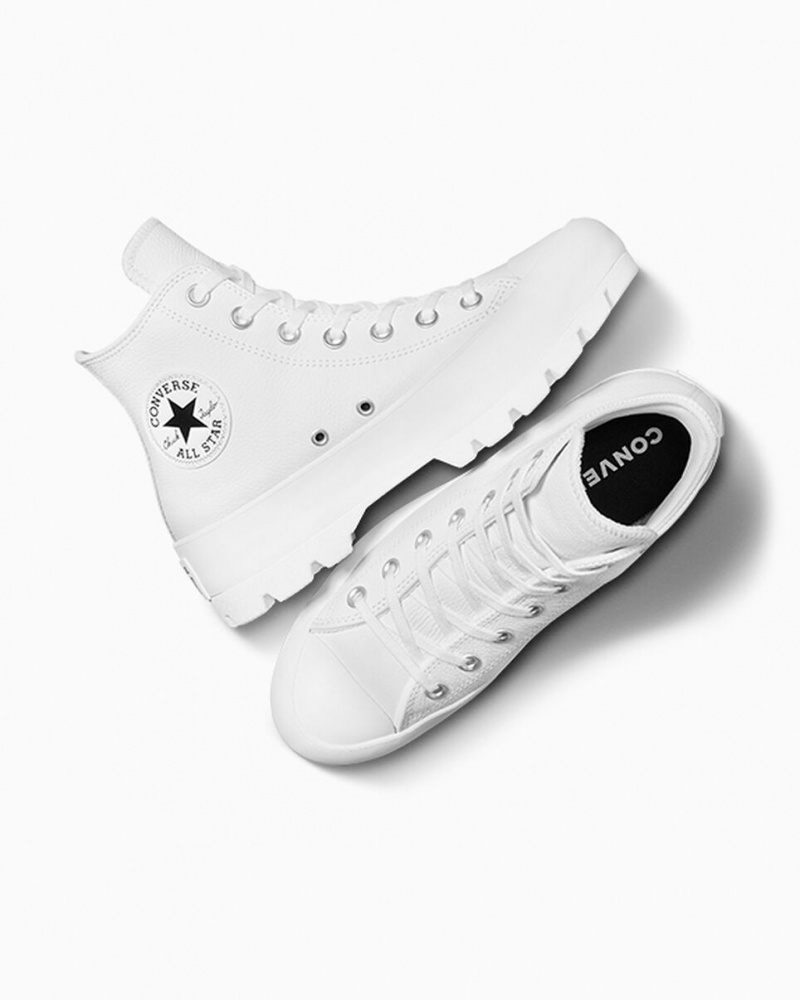 Converse Chuck Taylor All Star Lugged Cuir Blanche Noir Blanche  | IDD-7829317