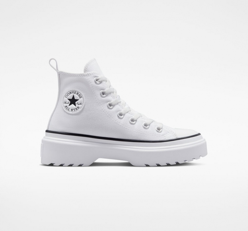 Converse Chuck Taylor All Star Lugged Lift Plateforme Tela Blanche Blanche Noir  | CJL-8856725