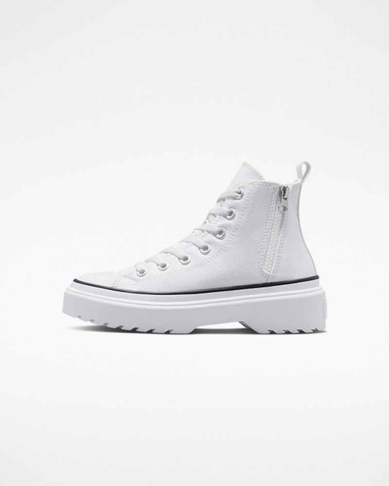 Converse Chuck Taylor All Star Lugged Lift Plateforme Tela Blanche Blanche Noir  | CJL-8856725