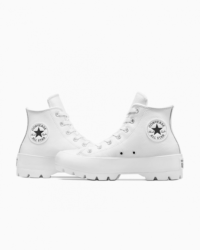 Converse Chuck Taylor All Star Lugged Cuir Blanche Noir Blanche  | IDD-7829317