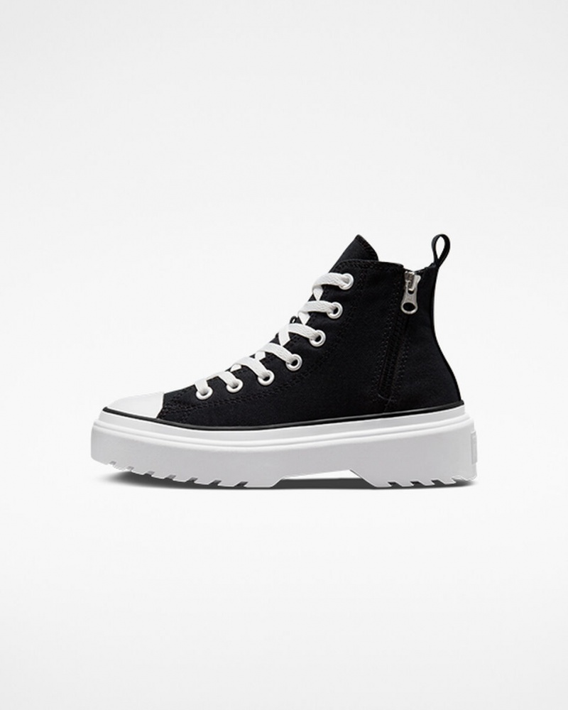 Converse Chuck Taylor All Star Lugged Lift Plateforme Tela Noir Noir Blanche  | VUZ-3799584