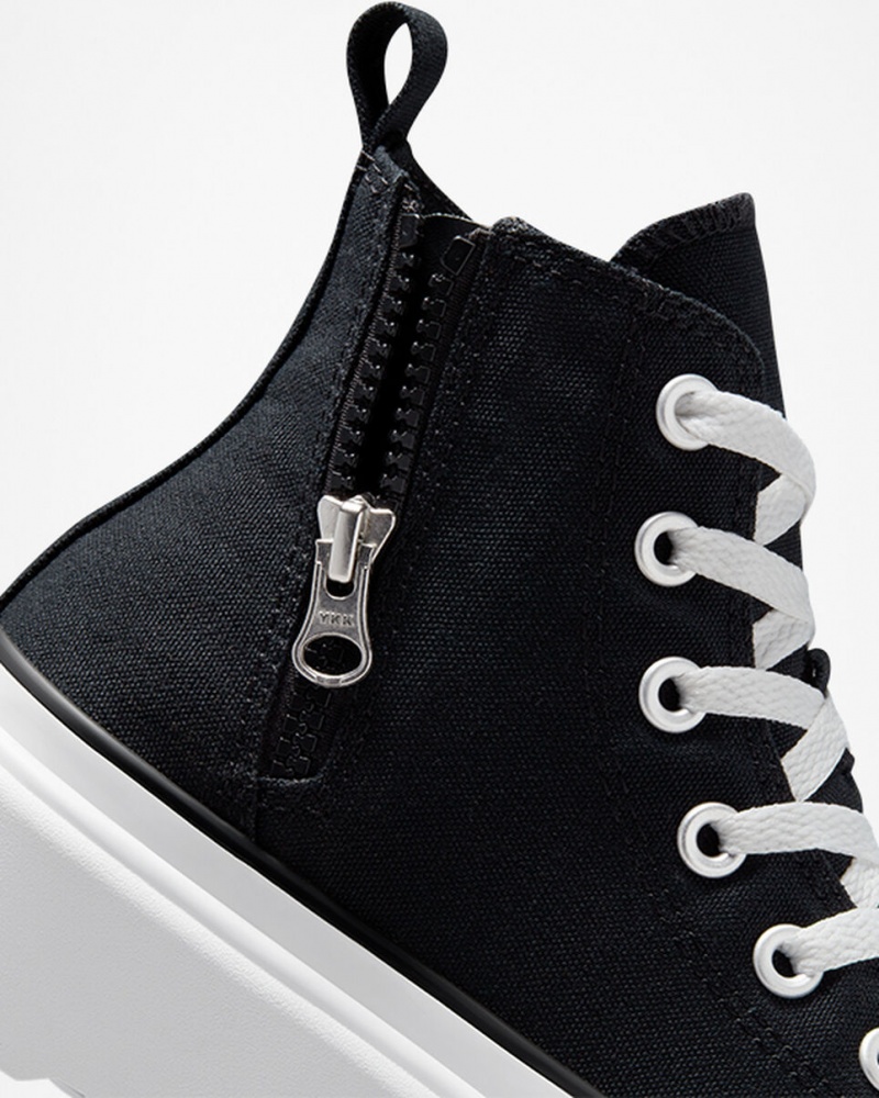 Converse Chuck Taylor All Star Lugged Lift Plateforme Tela Noir Noir Blanche  | VUZ-3799584