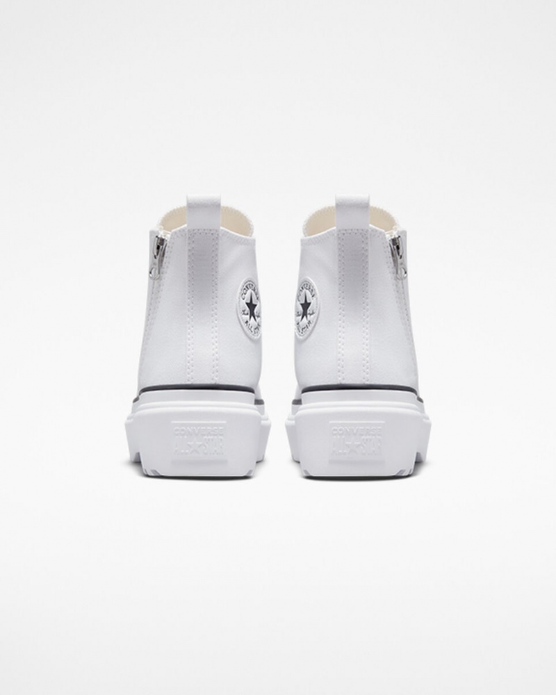 Converse Chuck Taylor All Star Lugged Lift Plateforme Tela Blanche Blanche Noir  | CJL-8856725