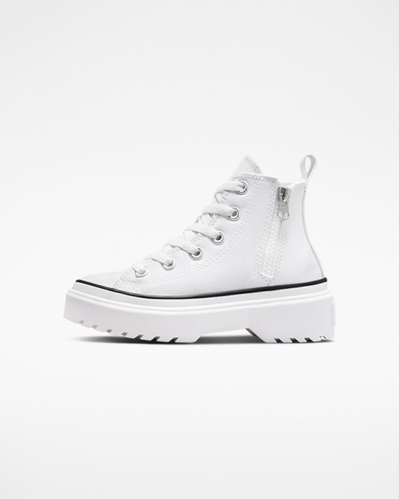 Converse Chuck Taylor All Star Lugged Lift Plateforme Tela Blanche Blanche Noir  | ROD-4959646