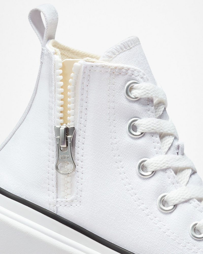 Converse Chuck Taylor All Star Lugged Lift Plateforme Tela Blanche Blanche Noir  | ROD-4959646