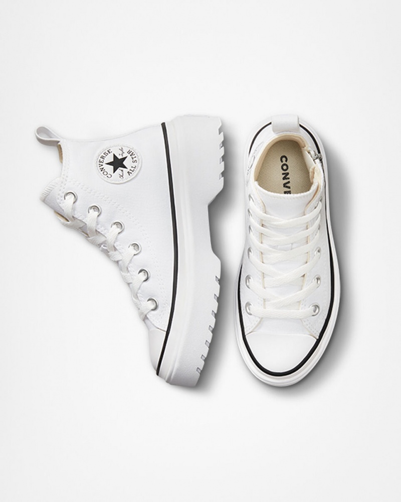 Converse Chuck Taylor All Star Lugged Lift Plateforme Tela Blanche Blanche Noir  | ROD-4959646