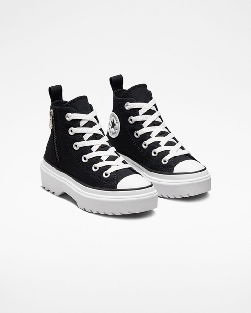 Converse Chuck Taylor All Star Lugged Lift Plateforme Tela Noir Noir Blanche  | FMQ-6251523