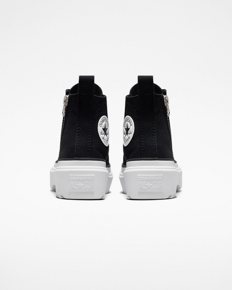 Converse Chuck Taylor All Star Lugged Lift Plateforme Tela Noir Noir Blanche  | FMQ-6251523