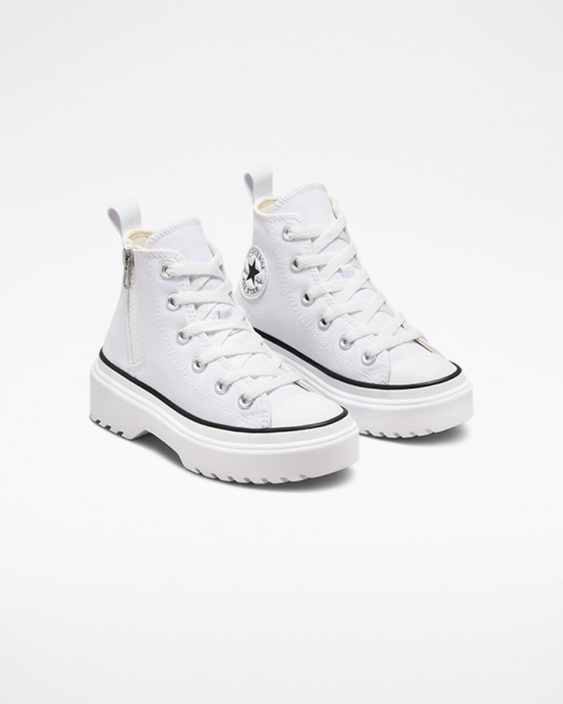 Converse Chuck Taylor All Star Lugged Lift Plateforme Tela Blanche Blanche Noir  | ROD-4959646