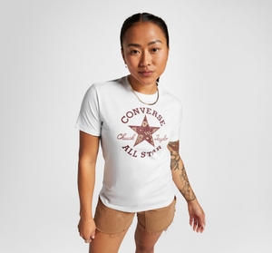 Converse Floral Patch T-Shirt Blanche  | HIW-5578718