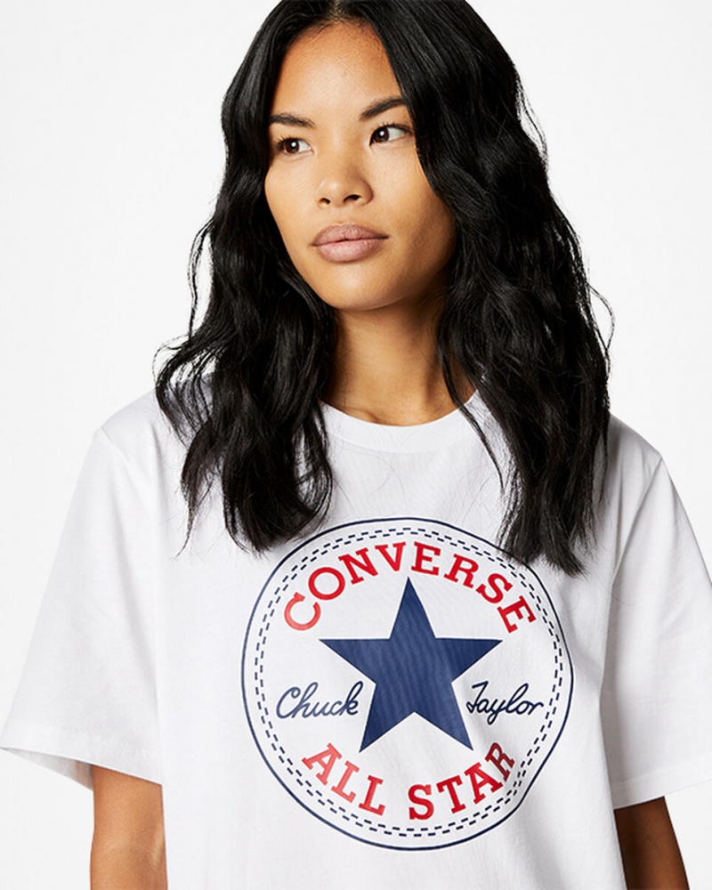 Converse Converse Go-To All Star Patch Standard-Fit T-Shirt Blanche  | LQR-9240974