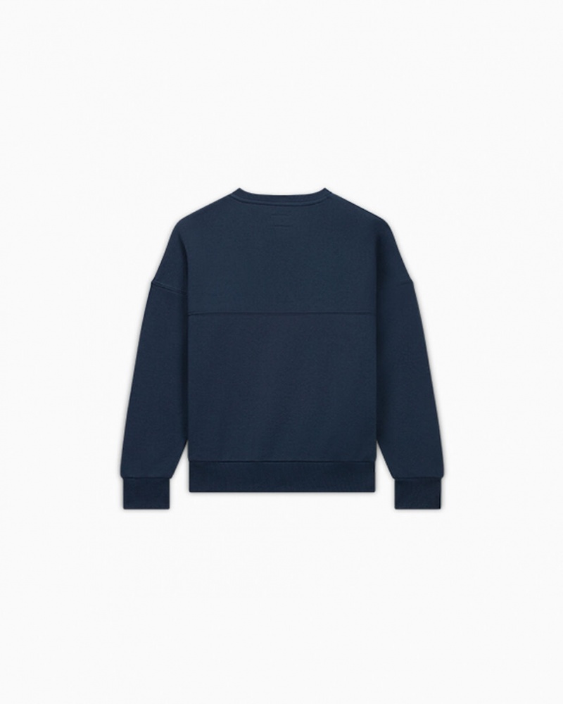 Converse Relaxed Fleece Crew Bleu Marine  | ILL-3633007