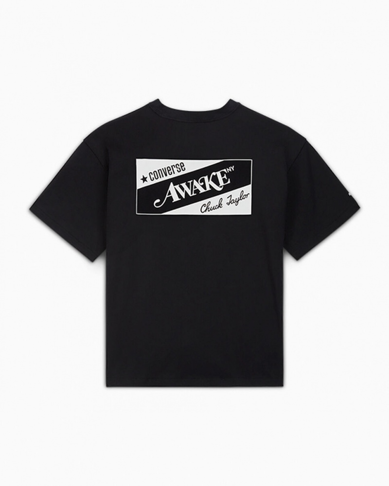 Converse Converse x Awake NY Jersey T-Shirt Noir  | TEU-8912164