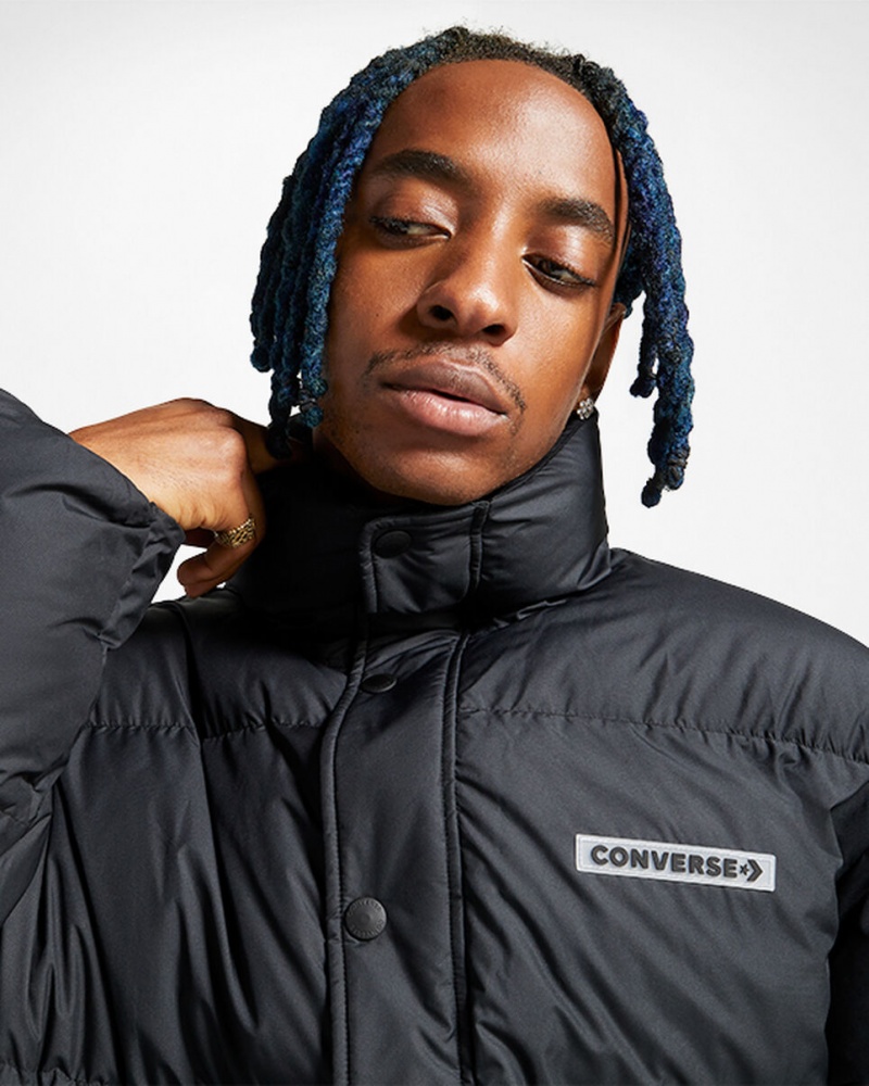 Converse Super Puffer Rembourré Jacket Noir  | ROA-2588223