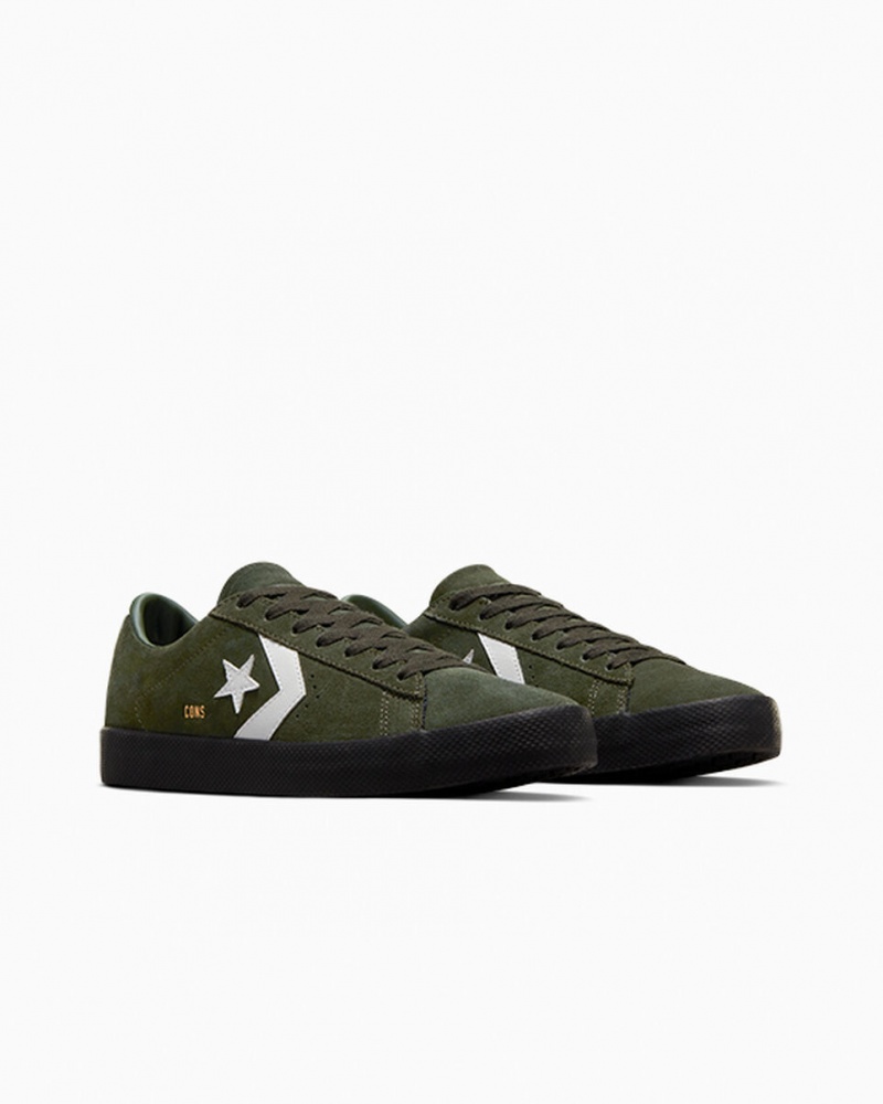 Converse CONS PL Vulc Pro Daim Vert Blanche Noir  | VUA-7102490