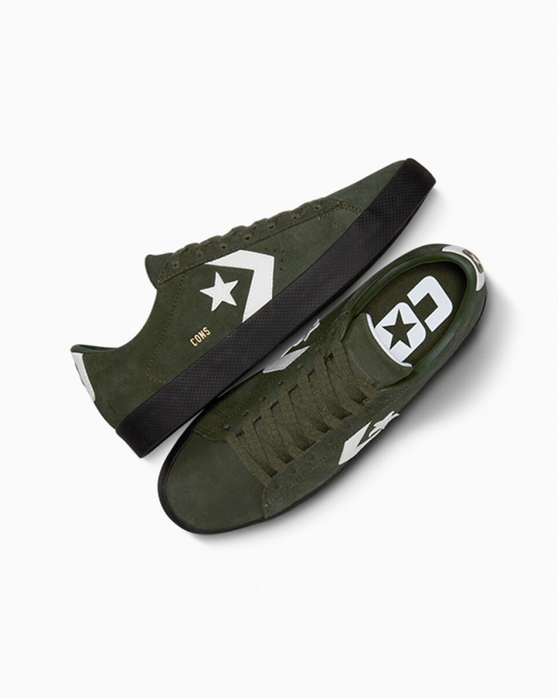 Converse CONS PL Vulc Pro Daim Vert Blanche Noir  | VUA-7102490