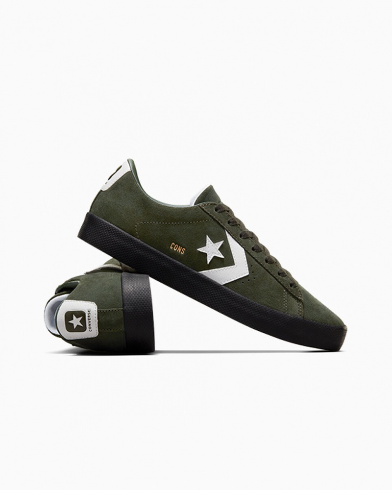 Converse CONS PL Vulc Pro Daim Vert Blanche Noir  | VUA-7102490