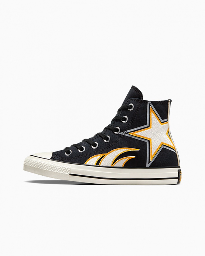 Converse Chuck Taylor All Star Moto Noir Blanche Jaune  | UJE-3874053