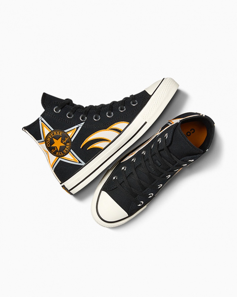 Converse Chuck Taylor All Star Moto Noir Blanche Jaune  | UJE-3874053