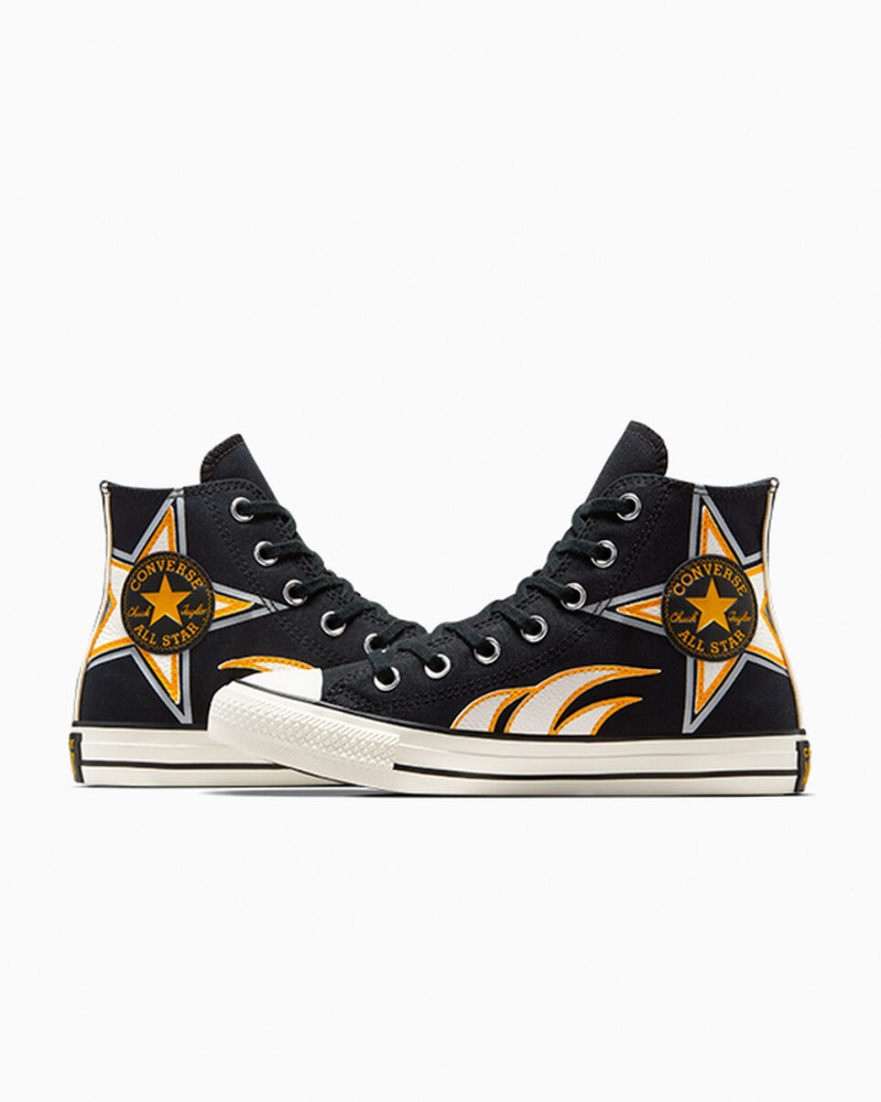 Converse Chuck Taylor All Star Moto Noir Blanche Jaune  | UJE-3874053