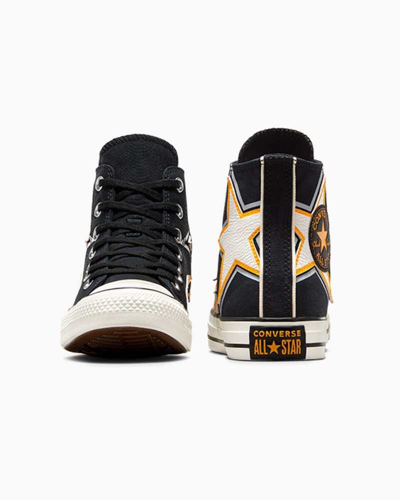 Converse Chuck Taylor All Star Moto Noir Blanche Jaune  | UJE-3874053