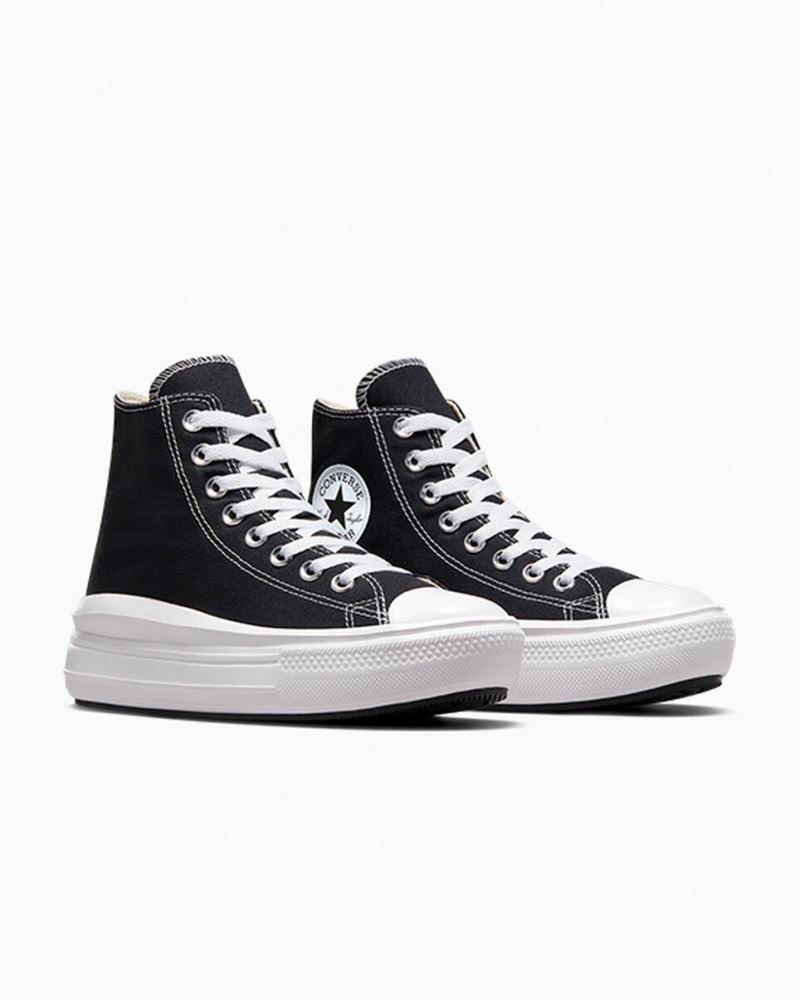 Converse Chuck Taylor All Star Move Plateforme Noir Blanche  | ZQK-5548282