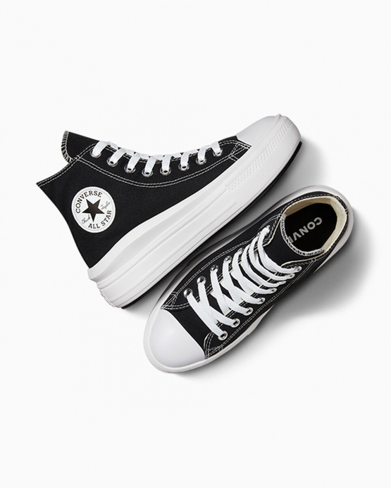 Converse Chuck Taylor All Star Move Plateforme Noir Blanche  | ZQK-5548282