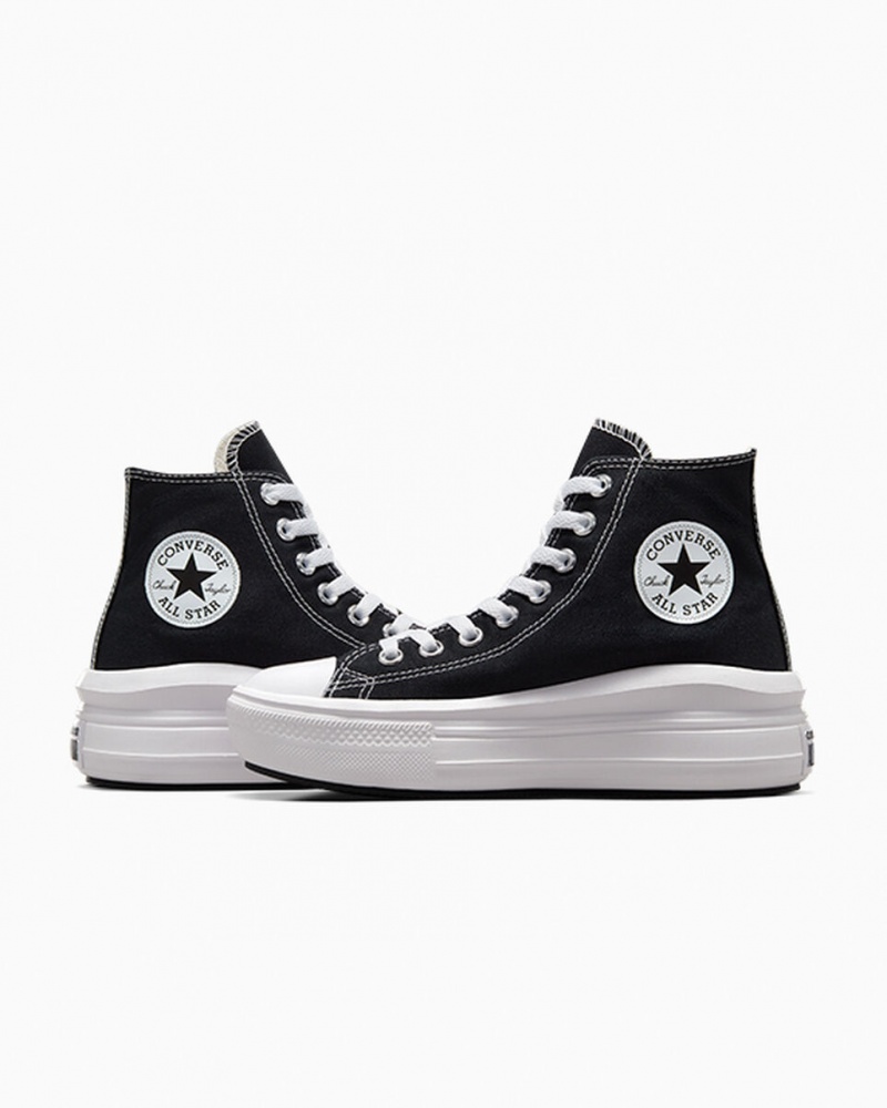 Converse Chuck Taylor All Star Move Plateforme Noir Blanche  | ZQK-5548282