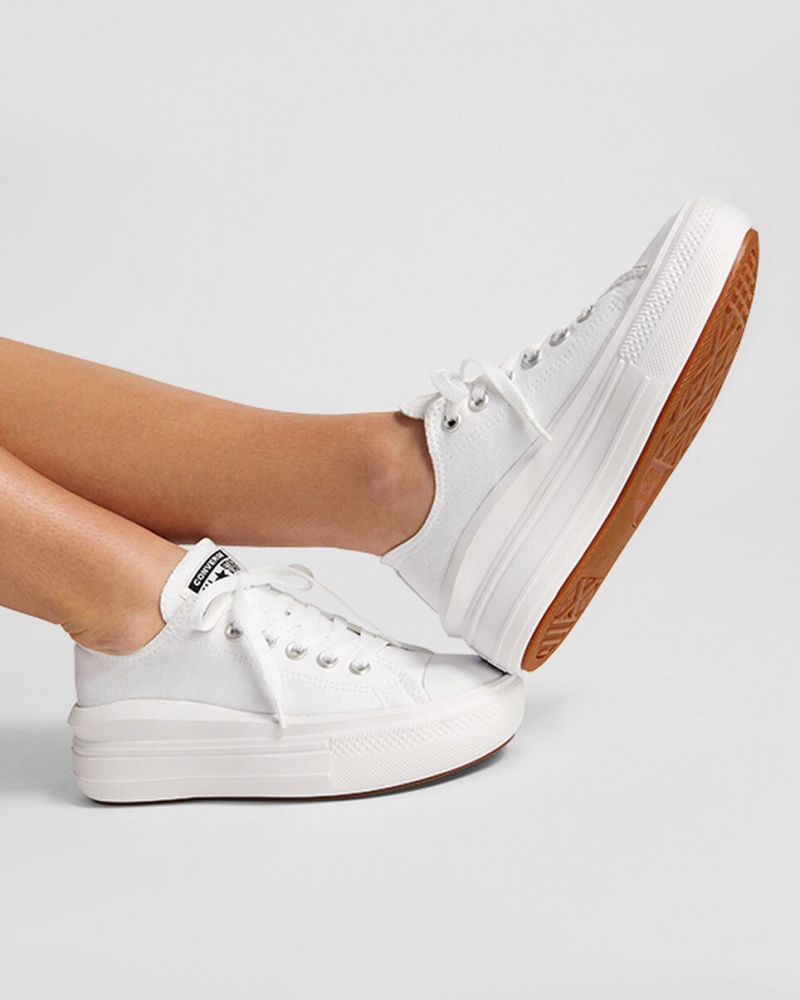 Converse Chuck Taylor All Star Move Plateforme Blanche Blanche Blanche  | EDO-5901591