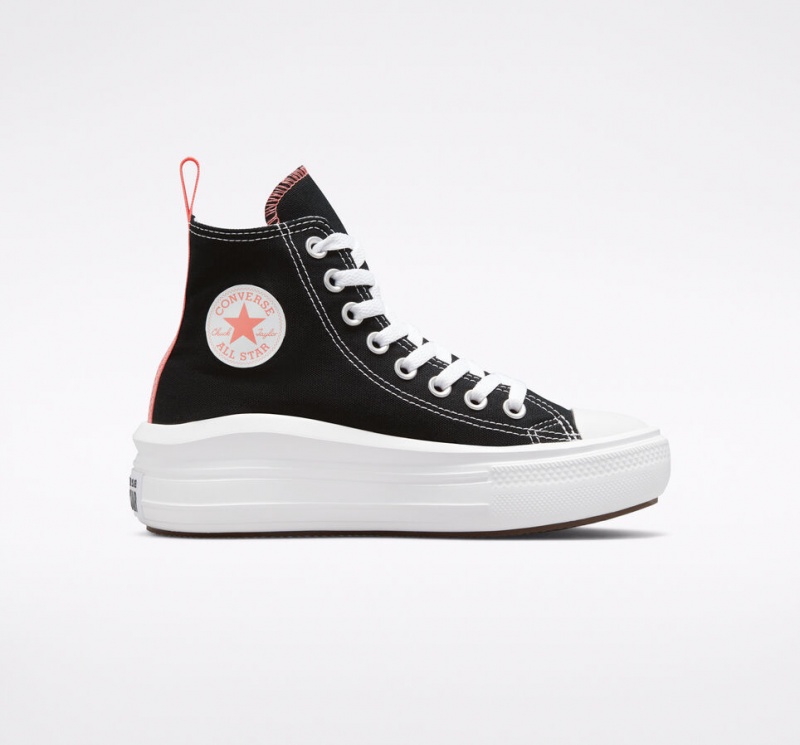 Converse Chuck Taylor All Star Move Plateforme Noir Rose Blanche  | LBK-2938124