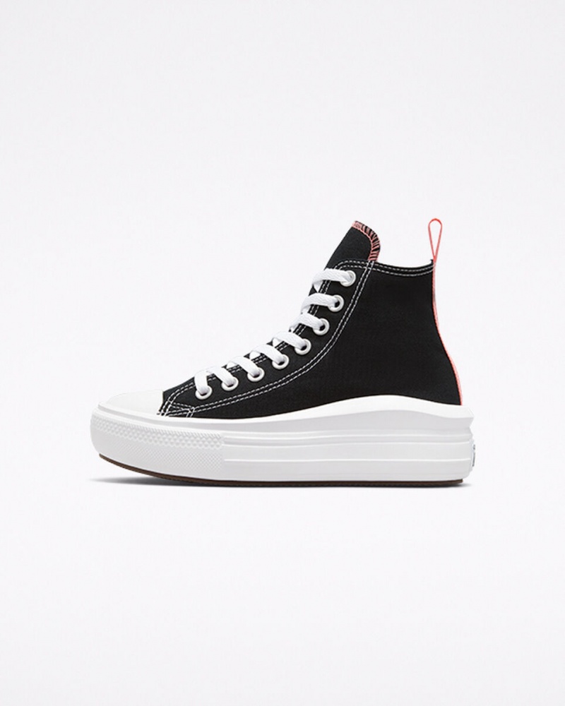 Converse Chuck Taylor All Star Move Plateforme Noir Rose Blanche  | LBK-2938124