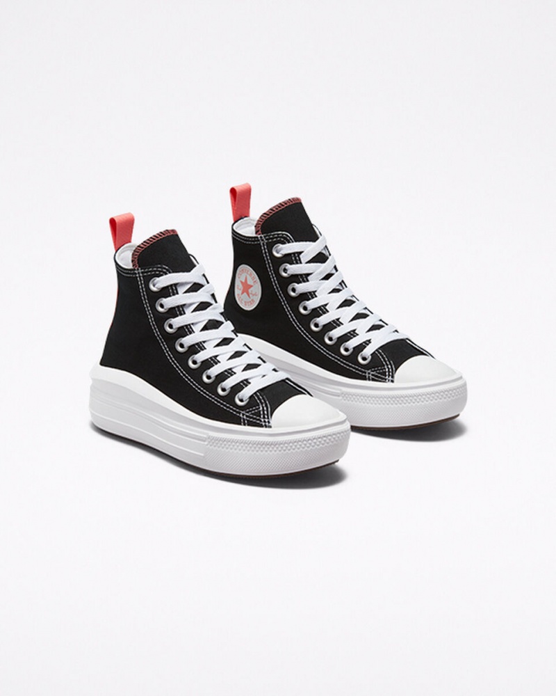 Converse Chuck Taylor All Star Move Plateforme Noir Rose Blanche  | LBK-2938124