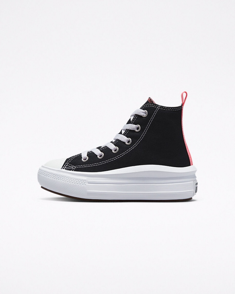 Converse Chuck Taylor All Star Move Plateforme Noir Rose Blanche  | UEH-4128813