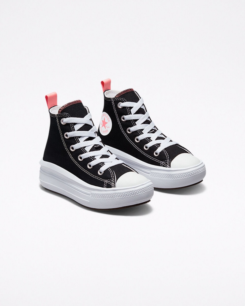 Converse Chuck Taylor All Star Move Plateforme Noir Rose Blanche  | UEH-4128813