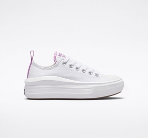 Converse Chuck Taylor All Star Move Plateforme Blanche Violette Blanche  | CDL-5014295