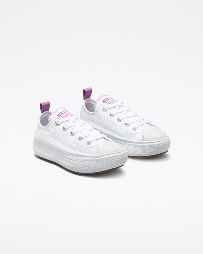 Converse Chuck Taylor All Star Move Plateforme Blanche Violette Blanche  | NLN-3940812