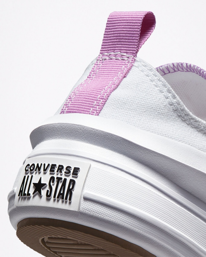 Converse Chuck Taylor All Star Move Plateforme Blanche Violette Blanche  | NLN-3940812