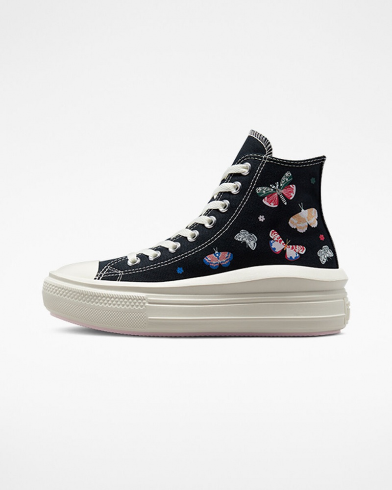 Converse Chuck Taylor All Star Move Plateforme Butterfly Wings Noir Rose  | JWE-8696583