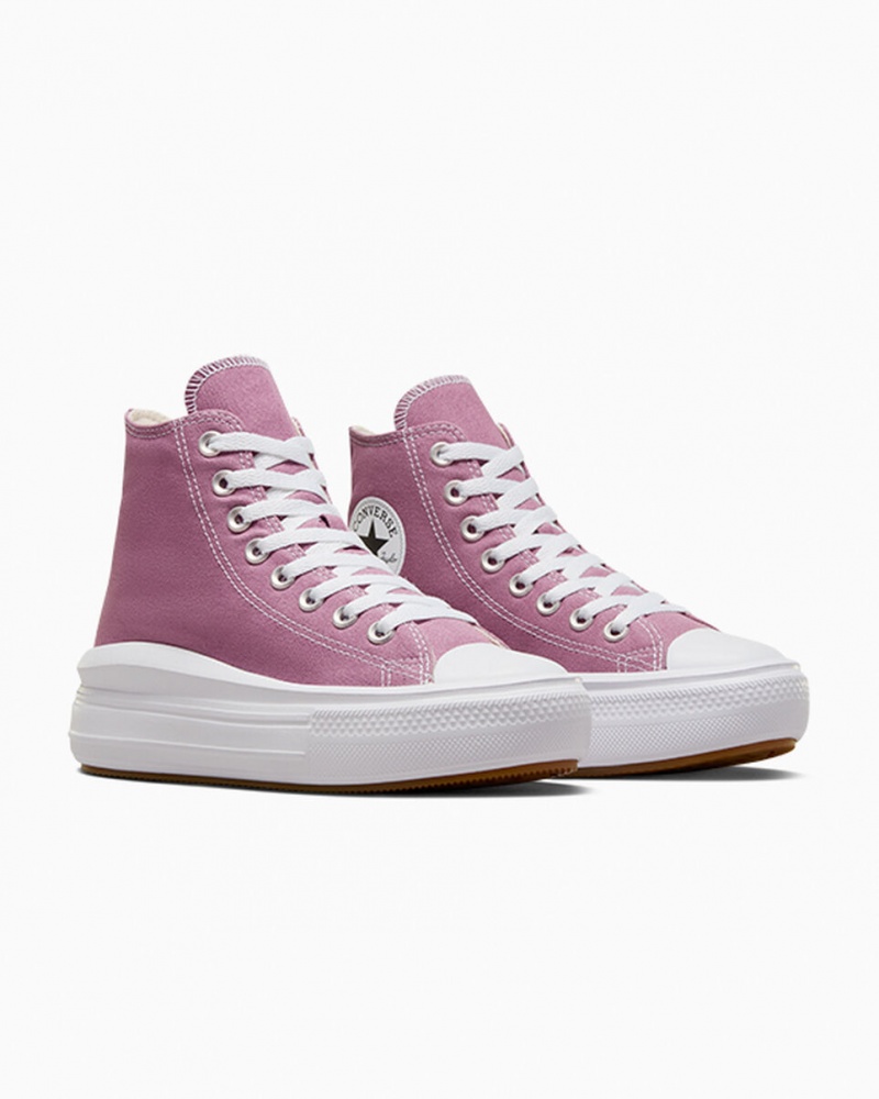 Converse Chuck Taylor All Star Move Plateforme Seasonal Color Blanche Noir  | FUU-3787661