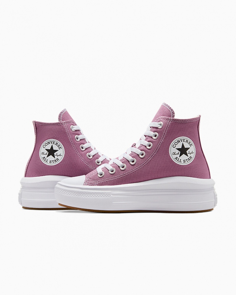 Converse Chuck Taylor All Star Move Plateforme Seasonal Color Blanche Noir  | FUU-3787661