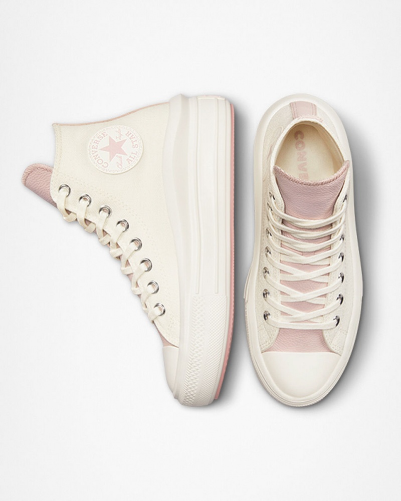 Converse Chuck Taylor All Star Move Plateforme Tonal Materials Rose  | VEJ-1561382