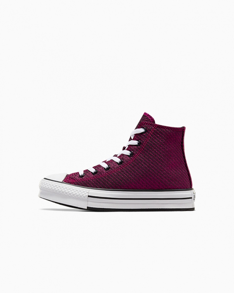 Converse Chuck Taylor All Star Plateforme Lift Sparkle Rose Blanche Noir  | QNG-9838982