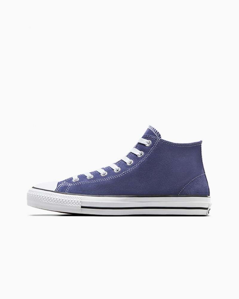 Converse Chuck Taylor All Star Pro Daim Bleu Blanche Noir  | EHD-7358573