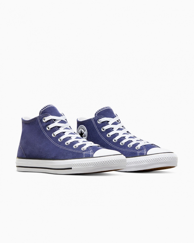 Converse Chuck Taylor All Star Pro Daim Bleu Blanche Noir  | EHD-7358573