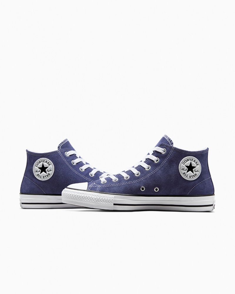 Converse Chuck Taylor All Star Pro Daim Bleu Blanche Noir  | EHD-7358573