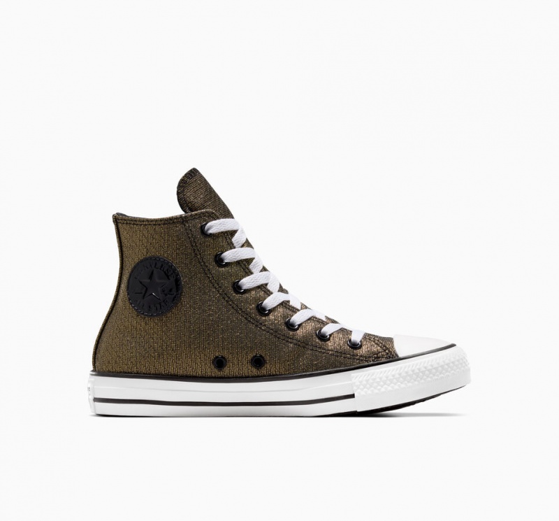 Converse Chuck Taylor All Star Sparkle Noir Doré Blanche  | OVN-6044288