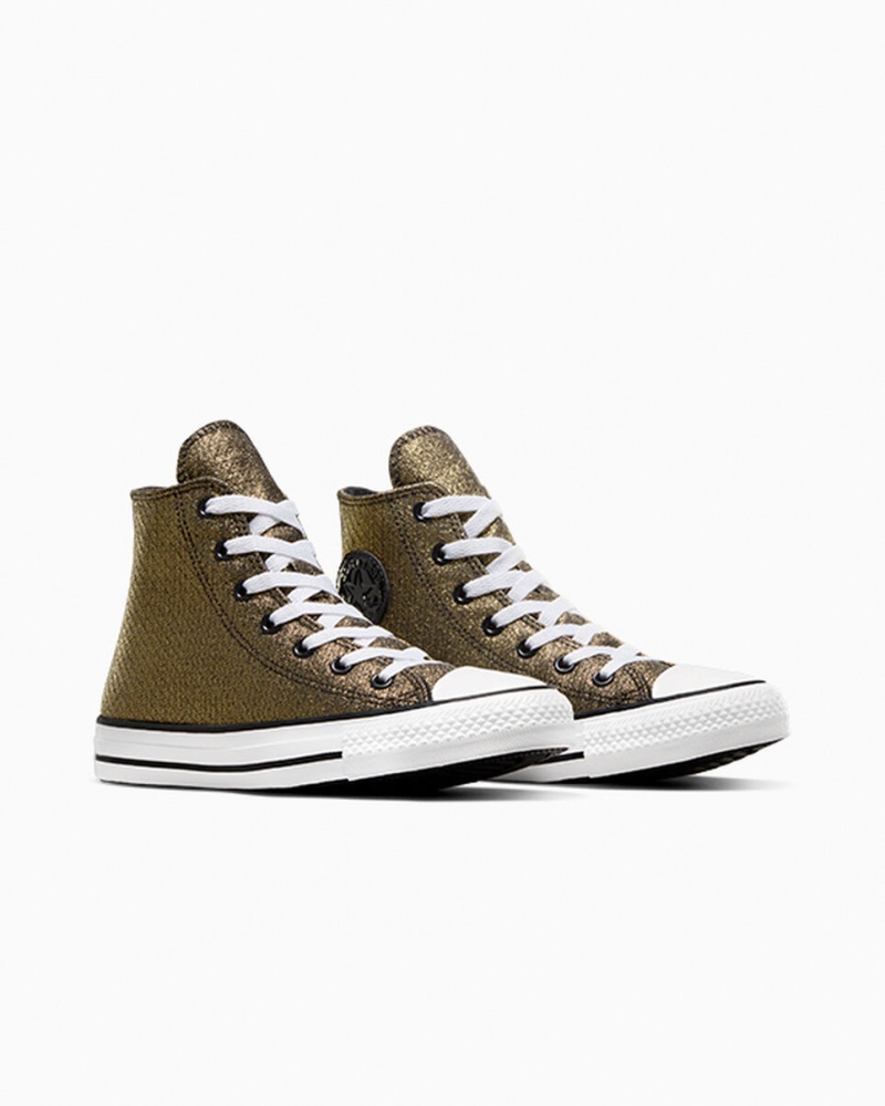 Converse Chuck Taylor All Star Sparkle Noir Doré Blanche  | OVN-6044288