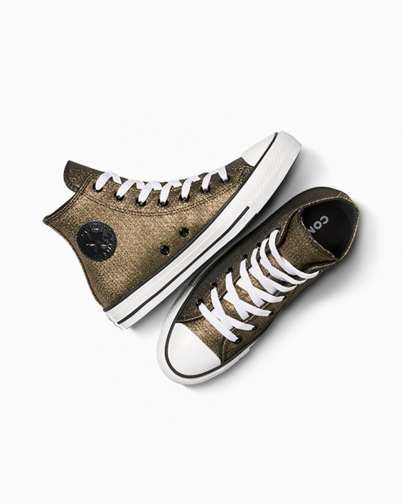 Converse Chuck Taylor All Star Sparkle Noir Doré Blanche  | OVN-6044288