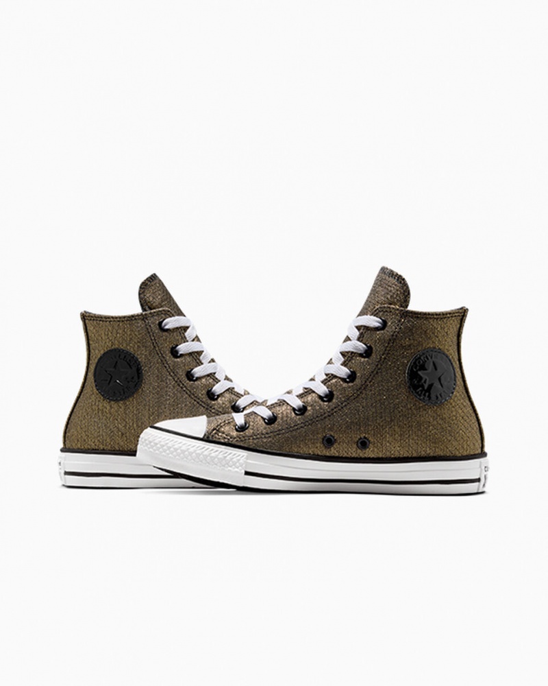 Converse Chuck Taylor All Star Sparkle Noir Doré Blanche  | OVN-6044288