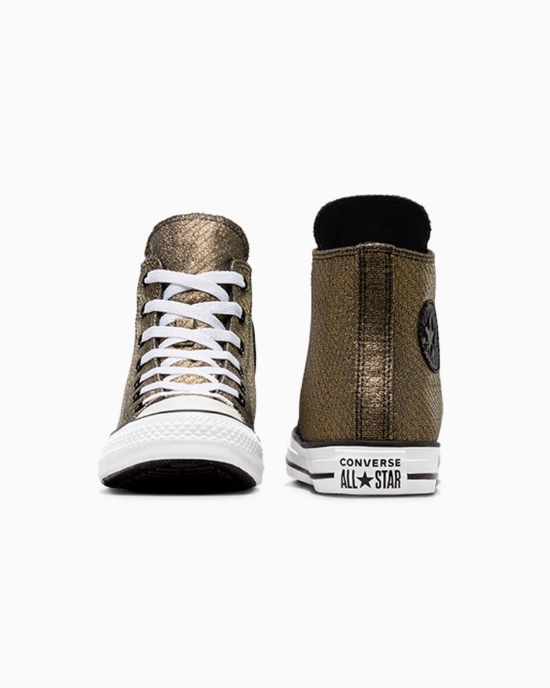 Converse Chuck Taylor All Star Sparkle Noir Doré Blanche  | OVN-6044288